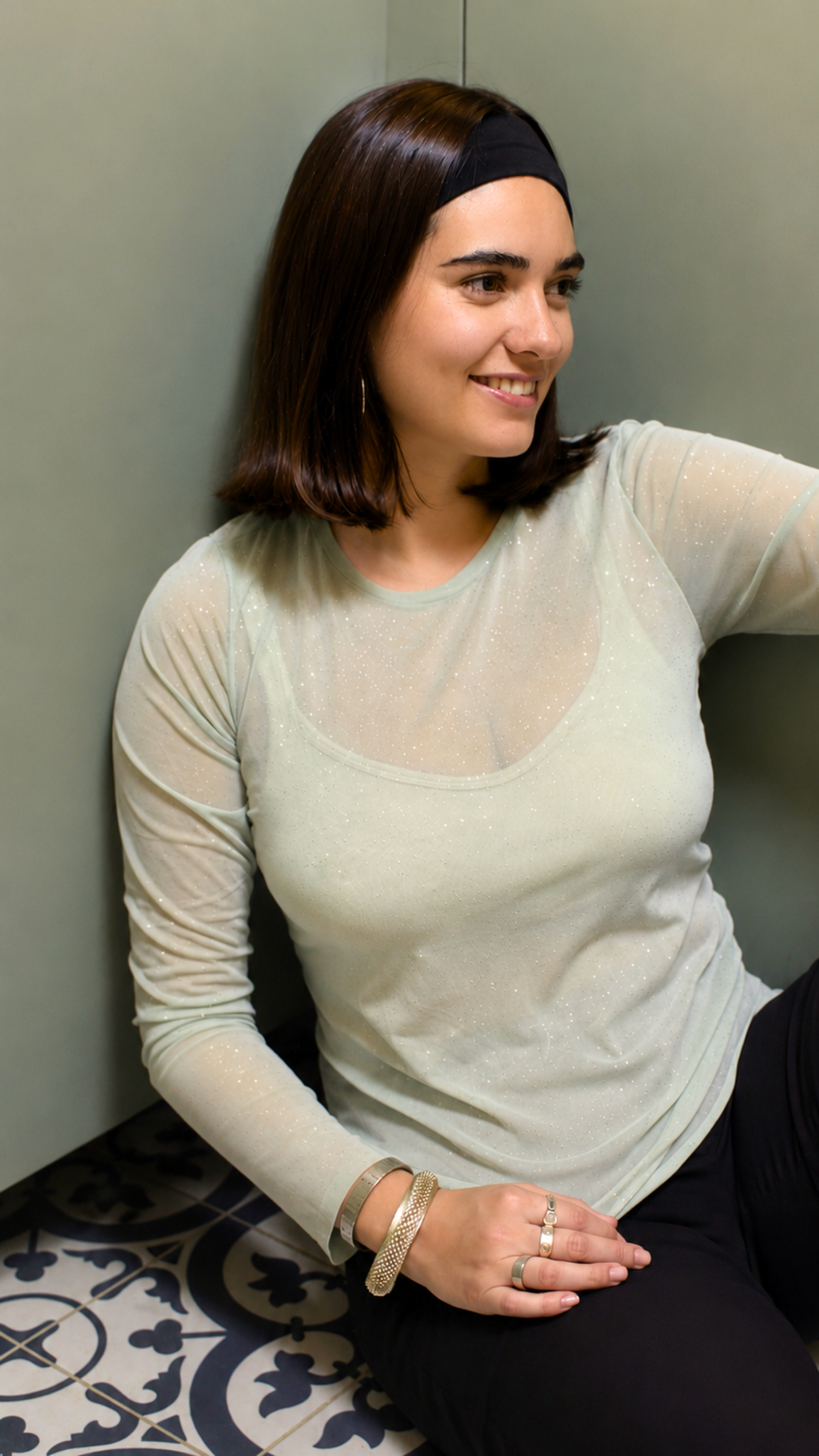 Blusa Cristalmesh Menta