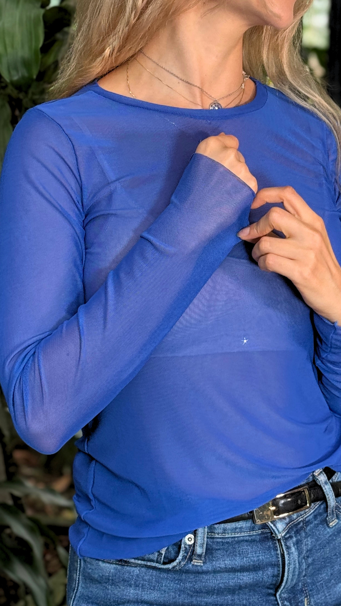 Blusa Mallatex Azul Oscuro