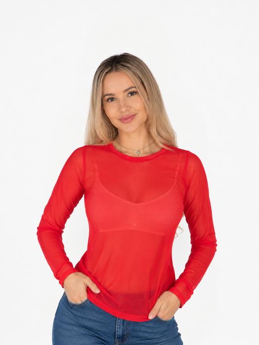 Blusa Mallatex Rojo para mujer — Vittoria