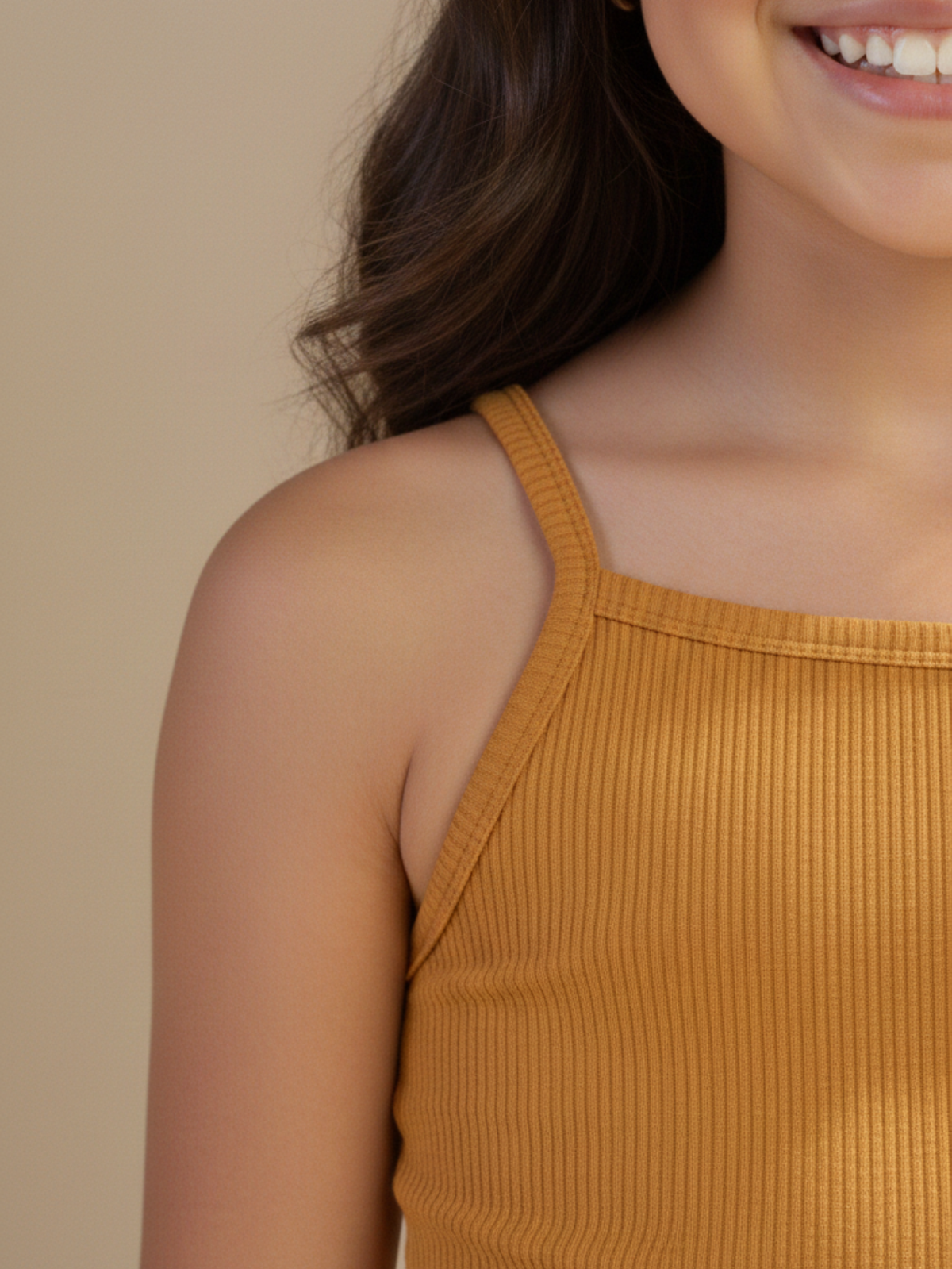 Blusa Niña Mostaza, camisilla para niña — imagen 4 — Vittoria