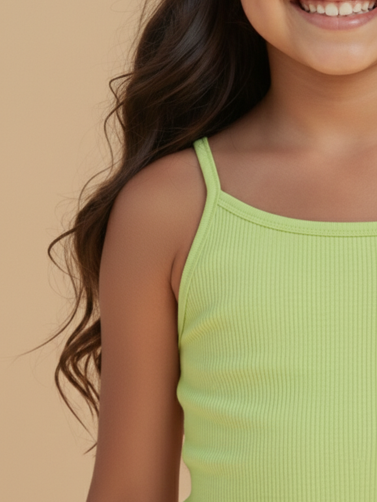 Blusa Niña Verde Limón, camisilla para niña — imagen 4 — Vittoria