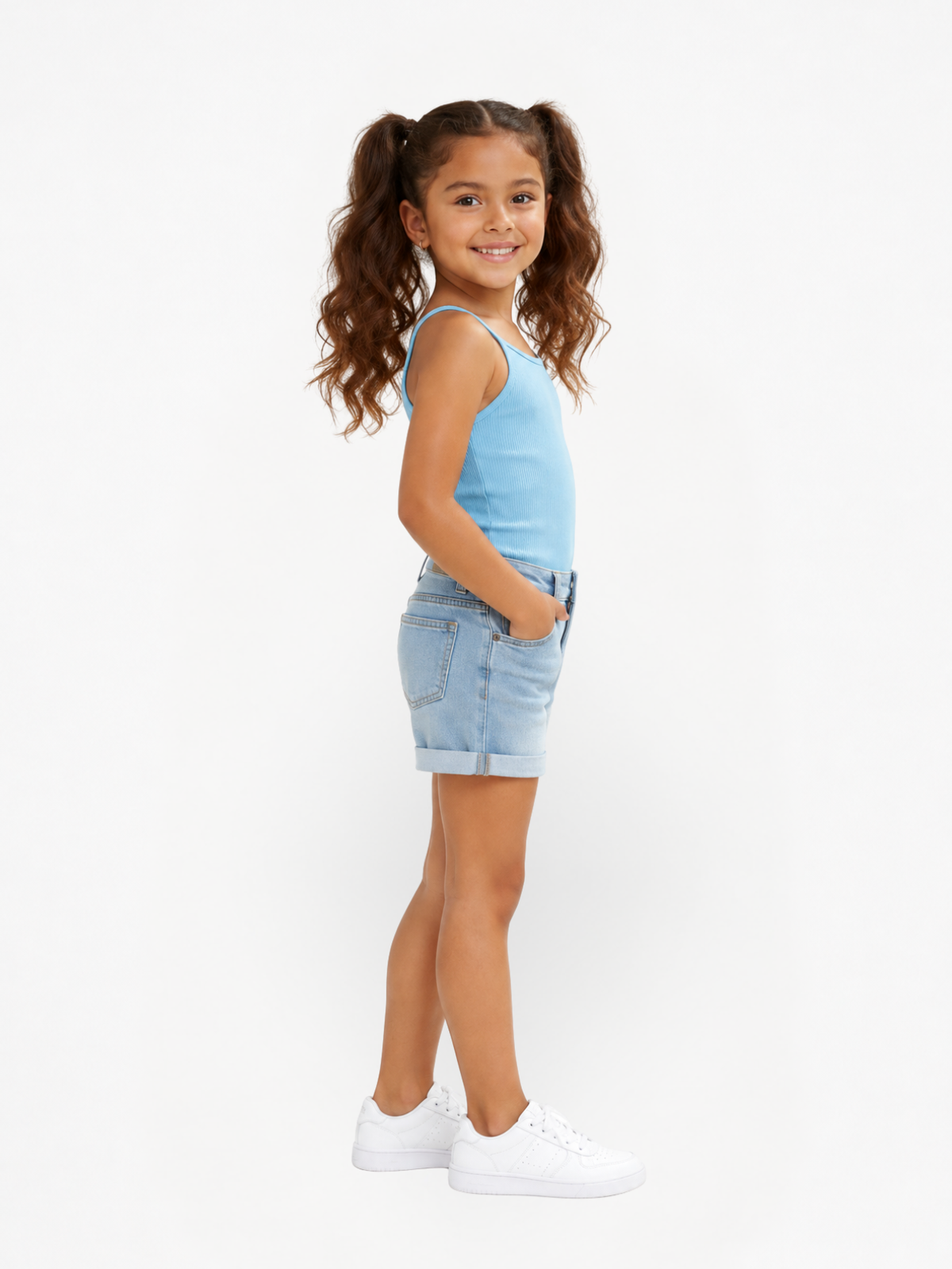 Blusa Niña Azul Bebe, camisilla para niña — imagen 2 — Vittoria