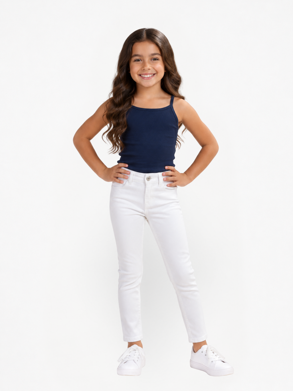 Blusa Niña Azul Oscuro, camisilla para niña — Vittoria
