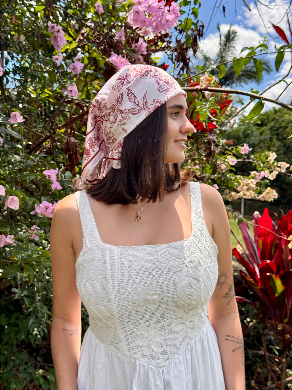 Pañoleta Jardín Vino para mujer — imagen 3 — Vittoria
