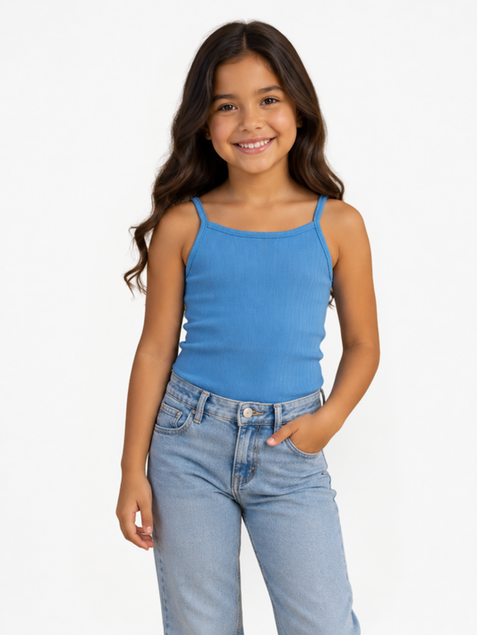 Blusa Niña Azul Claro
