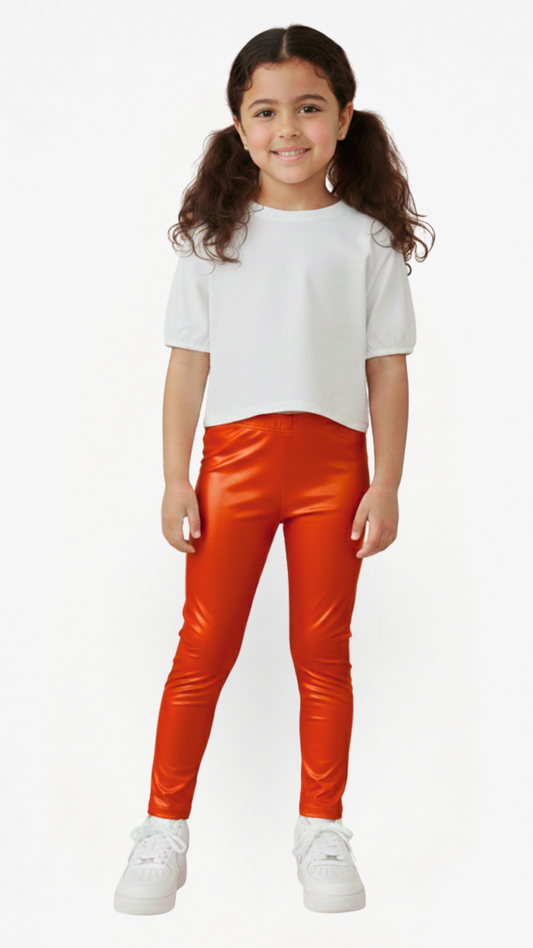 Leggins Niña Naranja