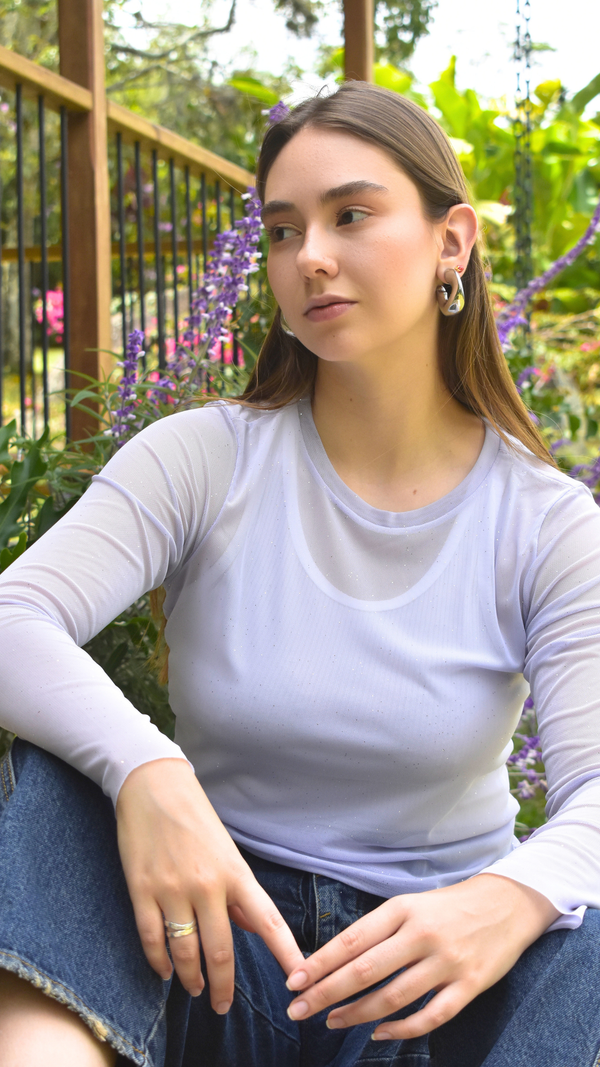 Blusa Cristalmesh