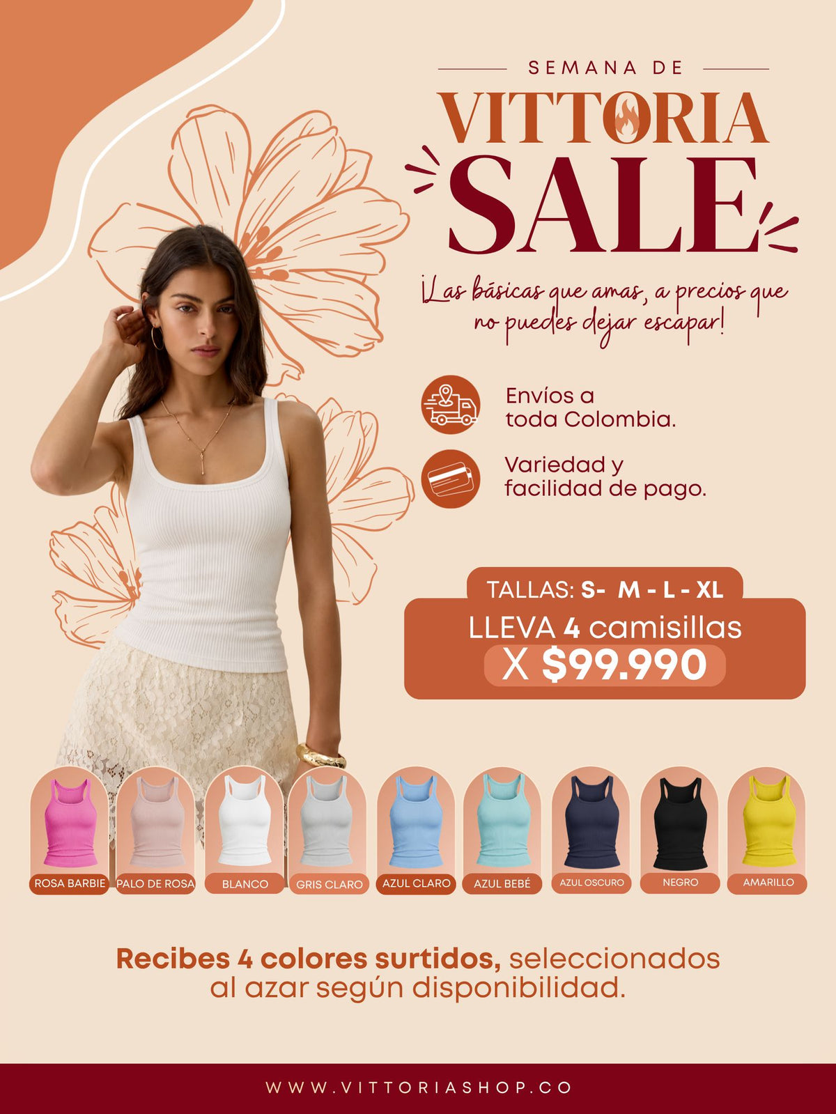 Pack Camisillas x4 · HOT DAYS VITTORIA